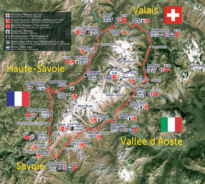 Parcours UTMB 2012